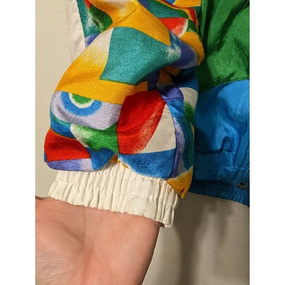 Colorful Geometric Women's Jacket - Picture 6 of 16